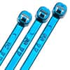 4" Metallic Plastic Cable Ties - Blue