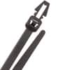 Push Mount 7" Nylon Cable Ties - 50lb - 1 7/8" Diameter - Black Bundle