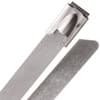 Heavy Duty 300 lb Stainless Steel Cable Ties - 14.5" - Silver product photo