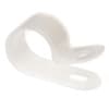 Heavy Duty Nylon Cable Clamps - 5/8" Wide - 0.63" Diameter - #10 Screw - Natural product photo
