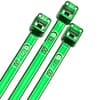4" Metallic Plastic Cable Ties - Green product photo