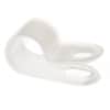 Light Duty Nylon Cable Clamps - 1/4" Wide - 0.25" Diameter - #10 Screw - Natural