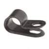 Light Duty Nylon Cable Clamps - 1/4" Wide - 0.25" Diameter - #10 Screw - Black