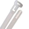 Tab Releasable Nylon Cable Tie - 8" - 50 lb - Natural