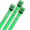 4" Metallic Plastic Cable Ties - Green